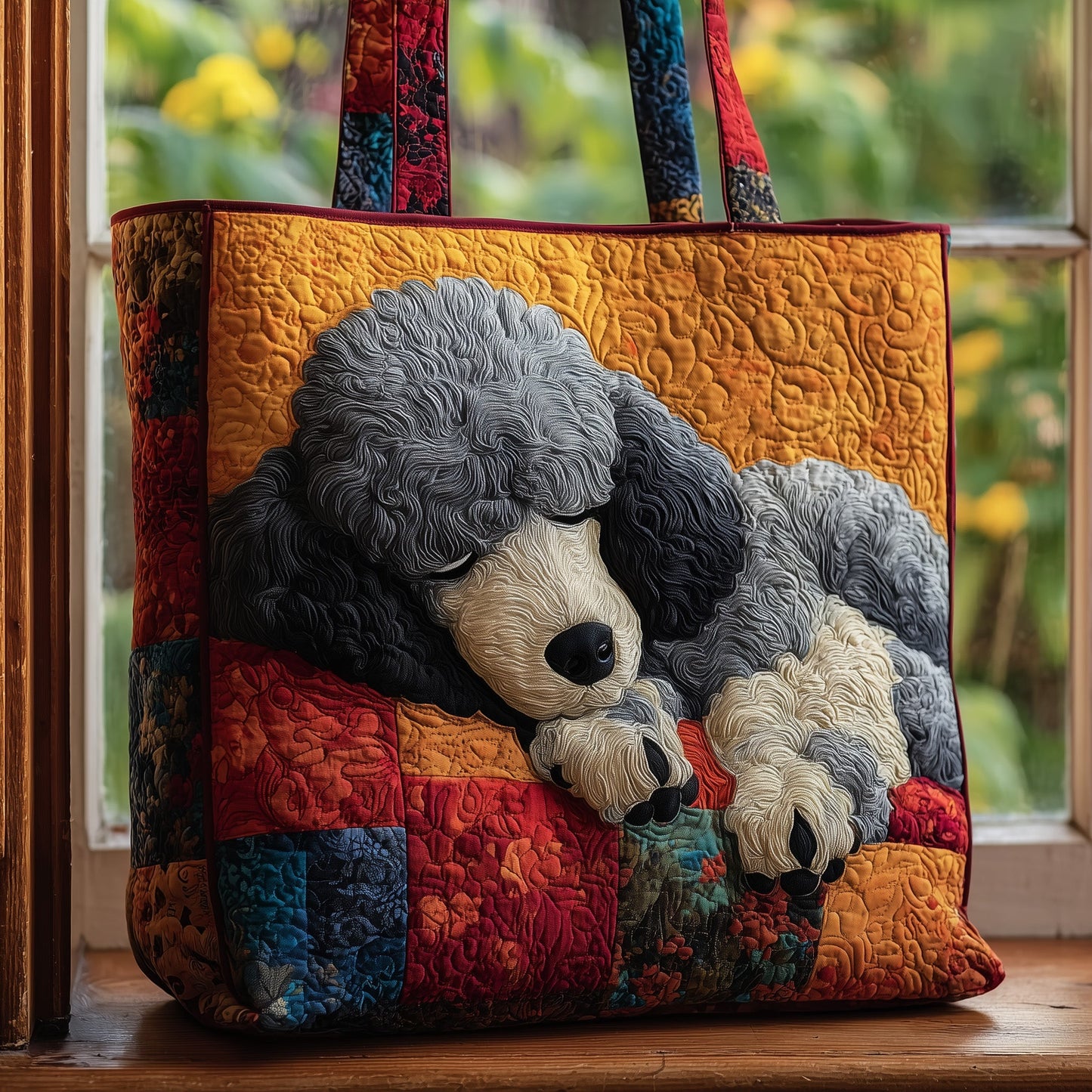 Poodle Quilted Tote Bag GFTOMA4123