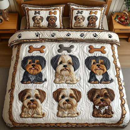 Shih Tzu 3-Piece Quilted Bedding Set GFTOMA414