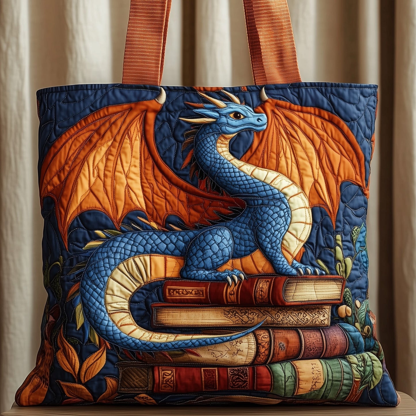Cozy Dragon Quilted Tote Bag GFTOMA4322