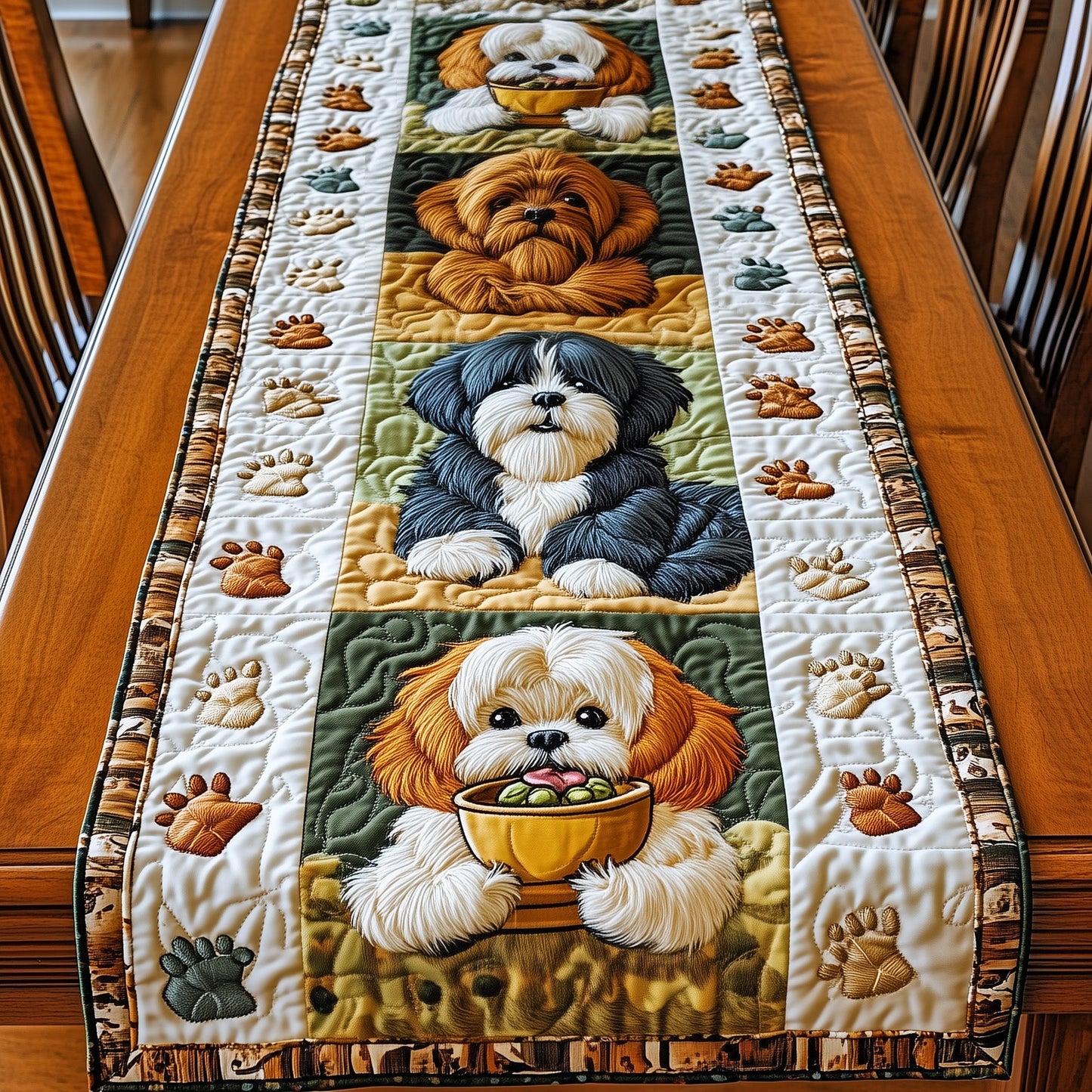 Shih Tzu Quilted Table Runner GFTOMA432