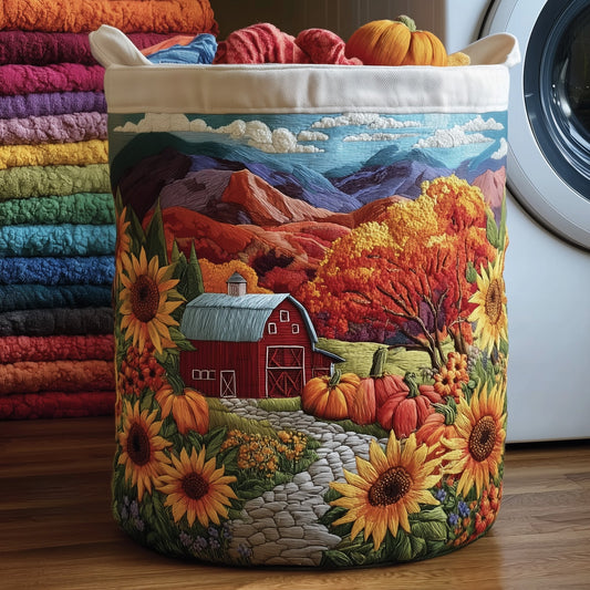 Fall Farm Quilted Laundry Basket  GFTOMA4350