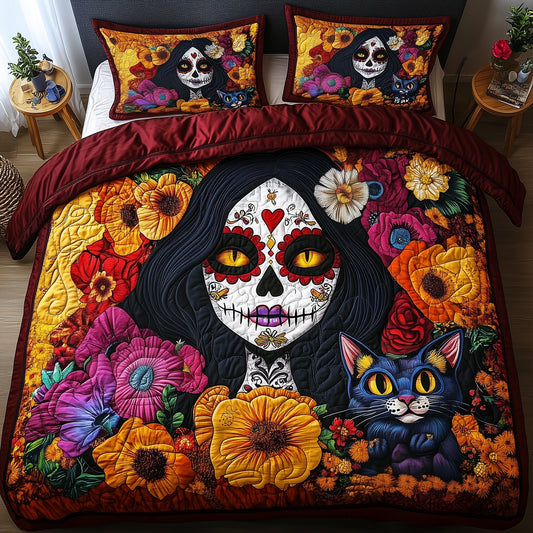 Catrina Bloom 3-Piece Quilted Bedding Set GFTOMA4370