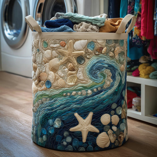 Ocean Breeze Quilted Laundry Basket GFTOMA4377