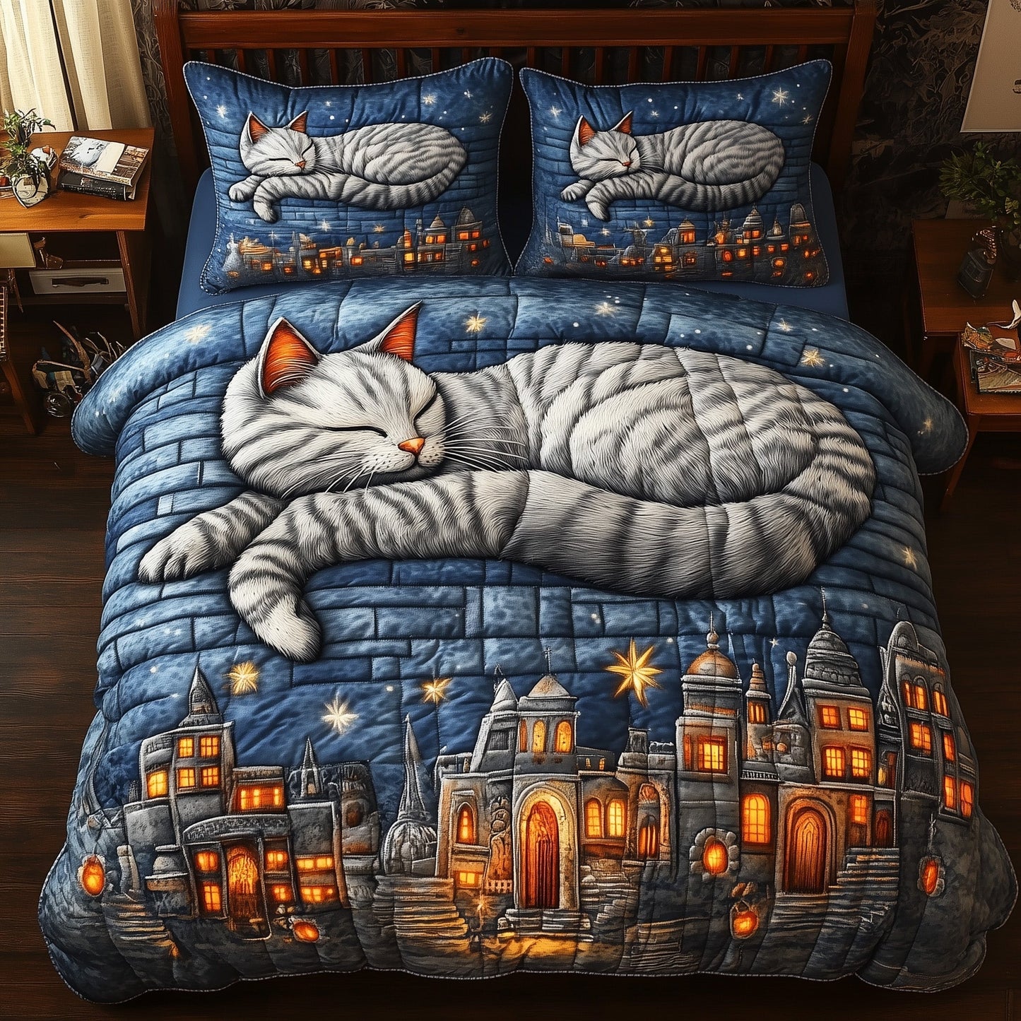 Starlit Cat Duvet Cover Set GFTOMA4846