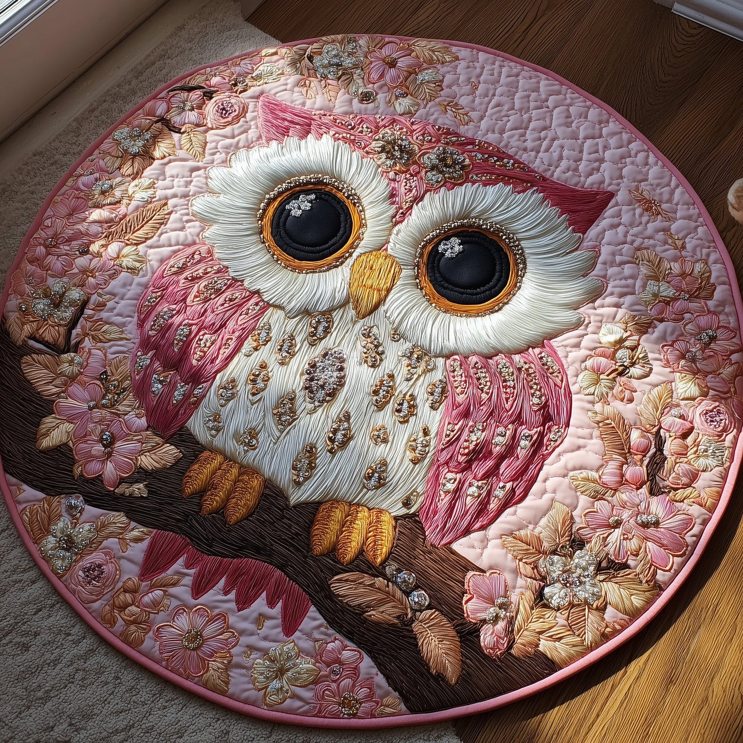 Enchanted Owl Quilted Round Mat GFTOMA4863