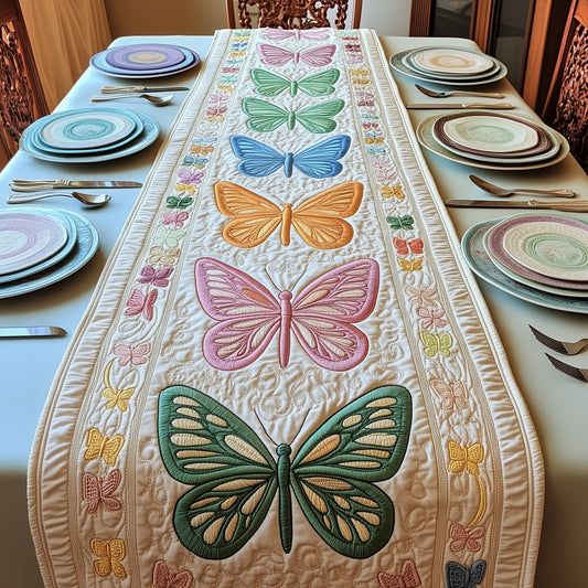 Rainbow Butterfly Quilted Table Runner GFTOMA494