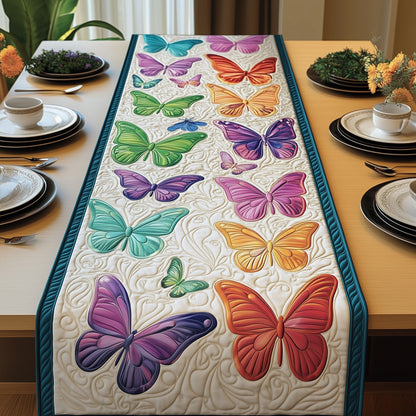 Rainbow Butterfly Quilted Table Runner GFTOMA497