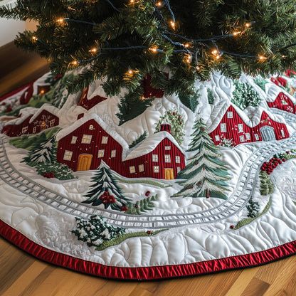 Winter Town Glow Quilted Tree Skirt GFTOMA5233