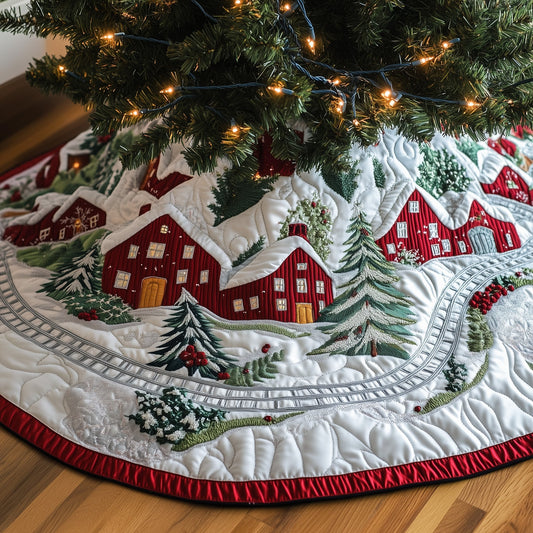 Winter Town Glow Quilted Tree Skirt GFTOMA5233