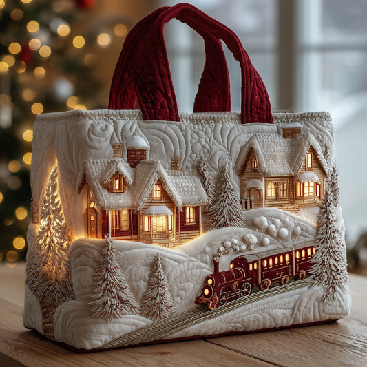Yuletide Express Quilted Tote Bag GFTOMA5255