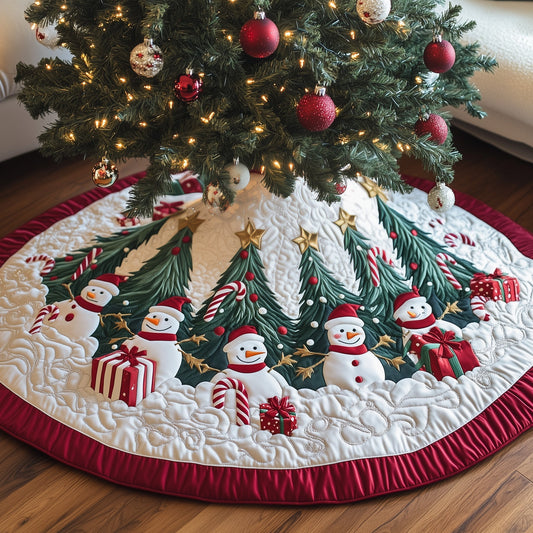 Snowman Lane Quilted Tree Skirt GFTOMA5314