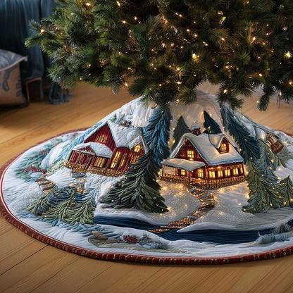 Snowy Retreat Quilted Tree Skirt GFTOMA5344
