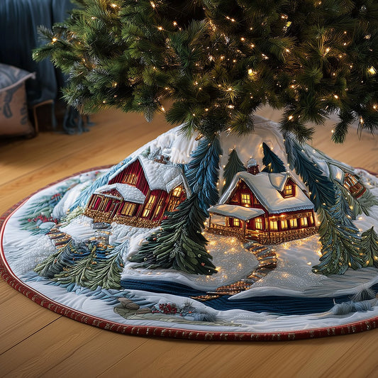 Snowy Retreat Quilted Tree Skirt GFTOMA5344