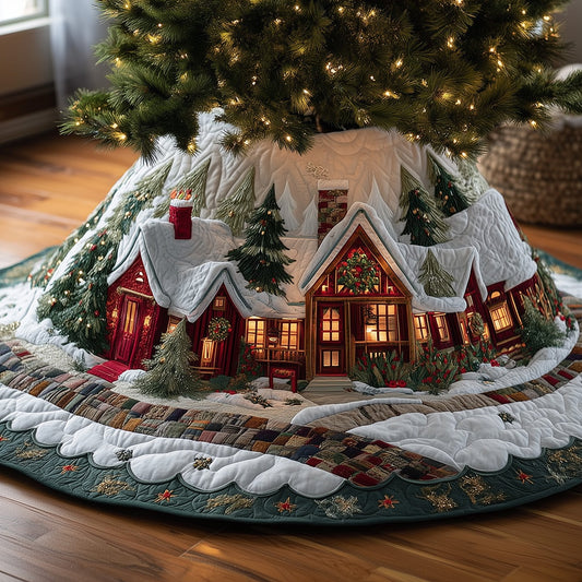 Snowy Retreat Quilted Tree Skirt GFTOMA5345