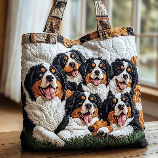 Bernese Mountain Quilted Tote Bag GFTOMA5376