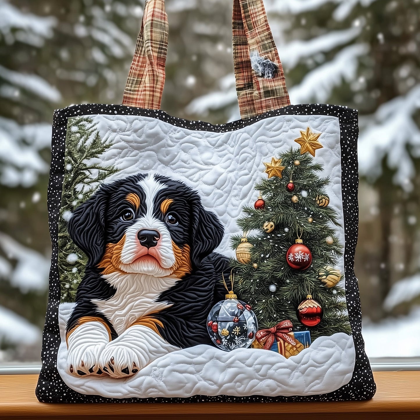 Bernese Mountain Quilted Tote Bag GFTOMA5380