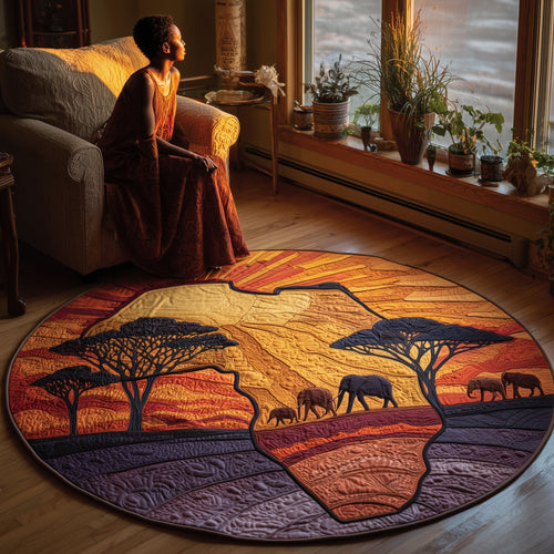 African Dream Quilted Round Mat GFTOMA6025