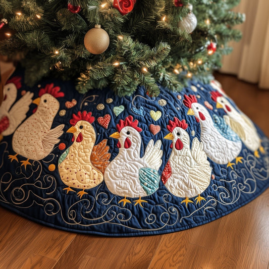 Chicken Quilted Tree Skirt GFTOMA6147