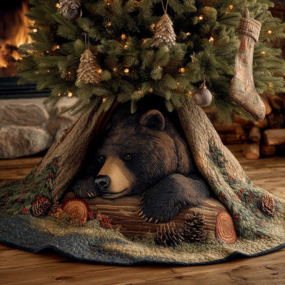 Wilderness Bear Quilted Tree Skirt GFTOMA6418