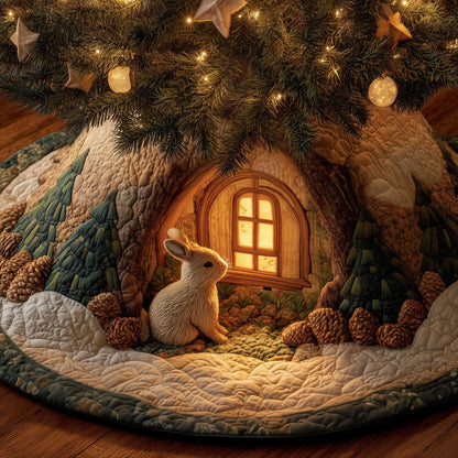 Winter Hare Quilted Tree Skirt GFTOMA6561