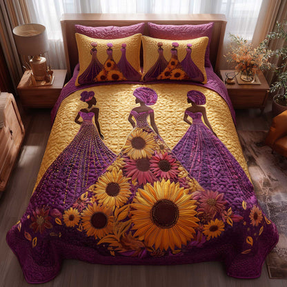 Golden Queens 3-Piece Quilted Bedding Set GFTOMA6583