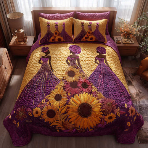 Golden Queens 3-Piece Quilted Bedding Set GFTOMA6583