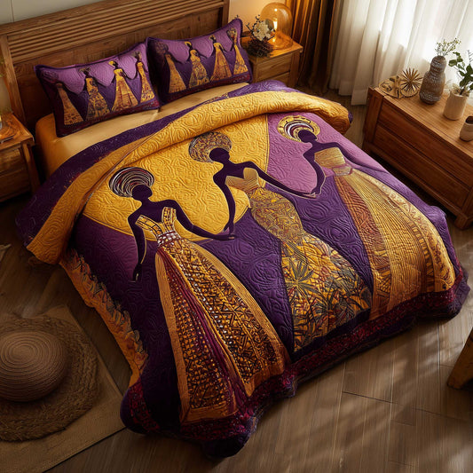 Golden Queens 3-Piece Quilted Bedding Set GFTOMA6586