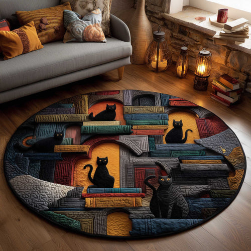 Cat Purrs Quilted Round Mat GFTOMA6604