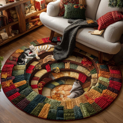 Cat Purrs Quilted Round Mat GFTOMA6606