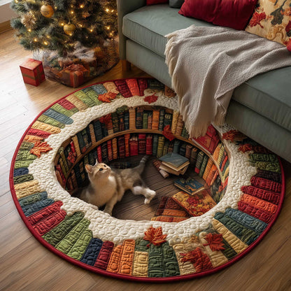 Cat Purrs Quilted Round Mat GFTOMA6609