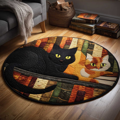 Cat Purrs Quilted Round Mat GFTOMA6611