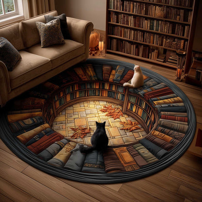 Cat Purrs Quilted Round Mat GFTOMA6612