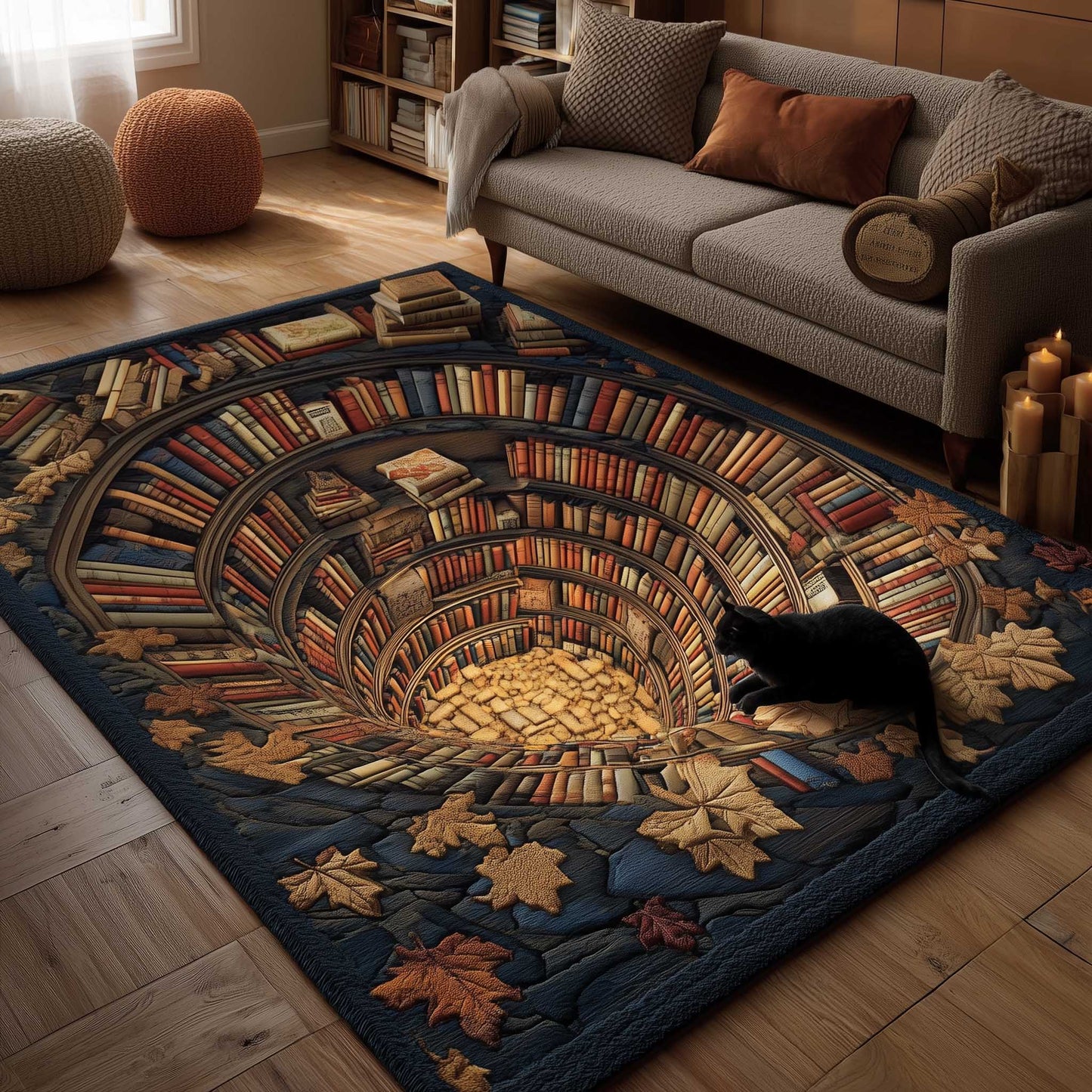 Whiskered Library Area Rug GFTOMA6623