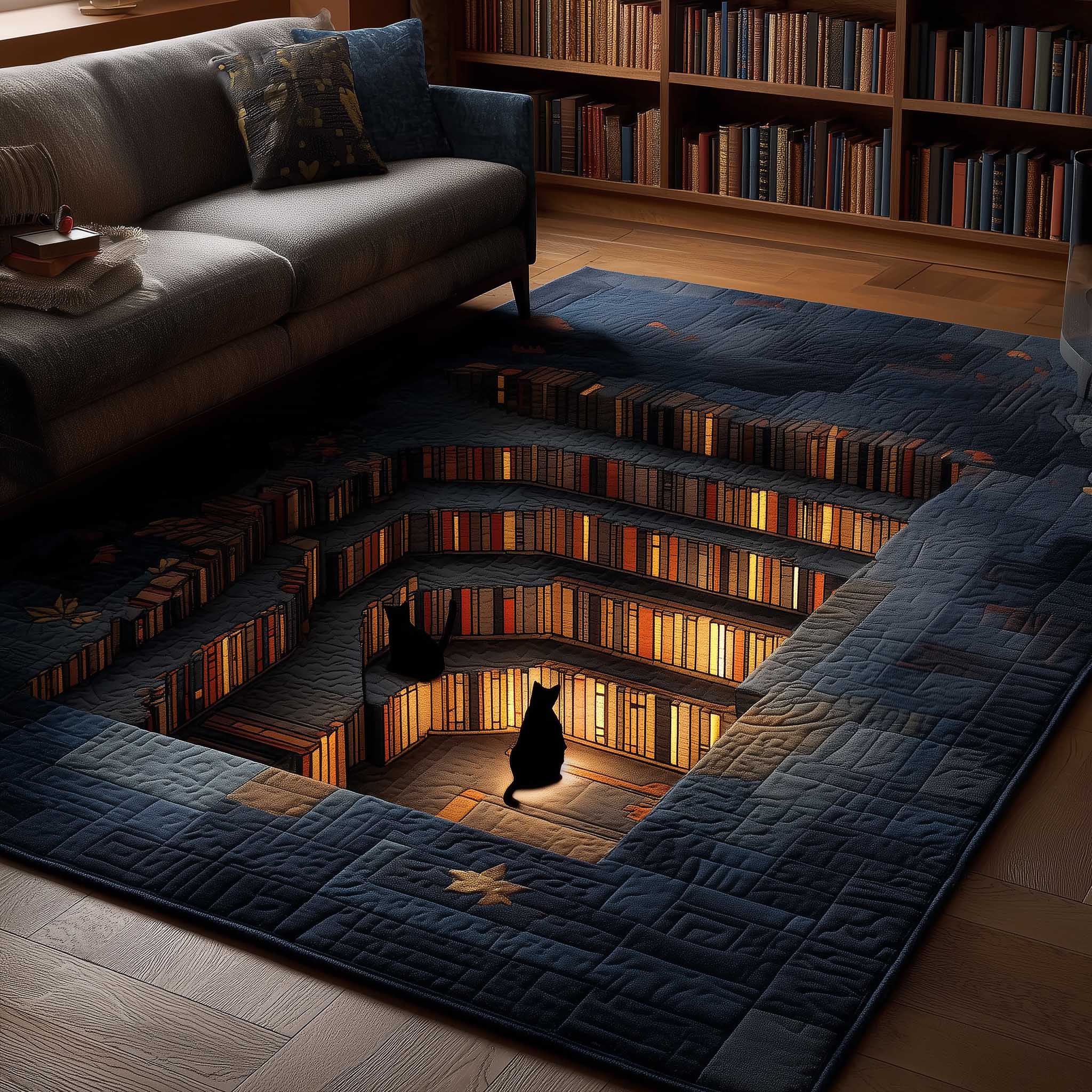 Library Town Rug Whiskered Library Area Rug GFTOMA6626 – Willow Quilt