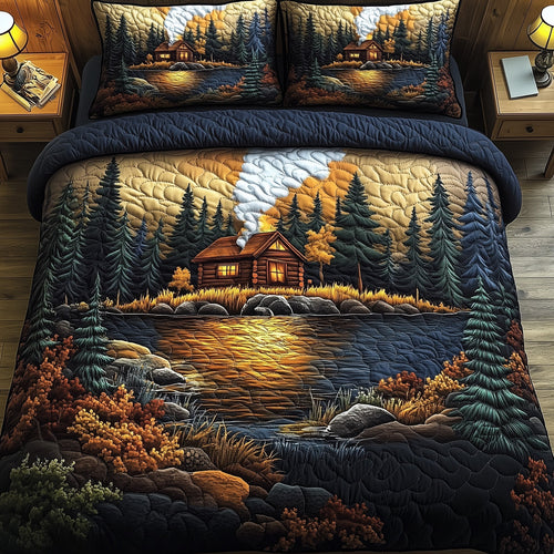 Rustic Cabin 3-Piece Quilted Bedding Set GFTOMA682