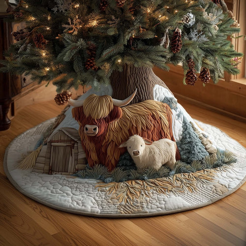 Highland Cow Quilted Tree Skirt GFTOMA6853