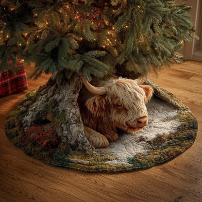 Highland Cow Quilted Tree Skirt GFTOMA6854