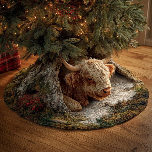 Highland Cow Quilted Tree Skirt GFTOMA6854
