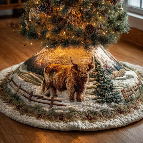 Highland Cow Quilted Tree Skirt GFTOMA6858