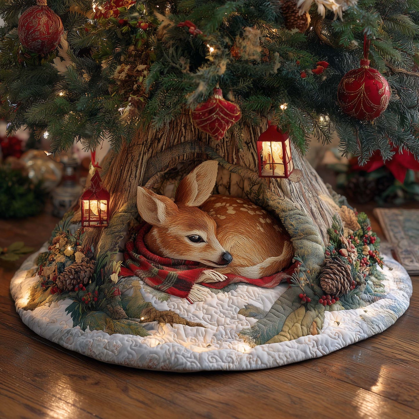 Deer Quilted Tree Skirt GFTOMA6908