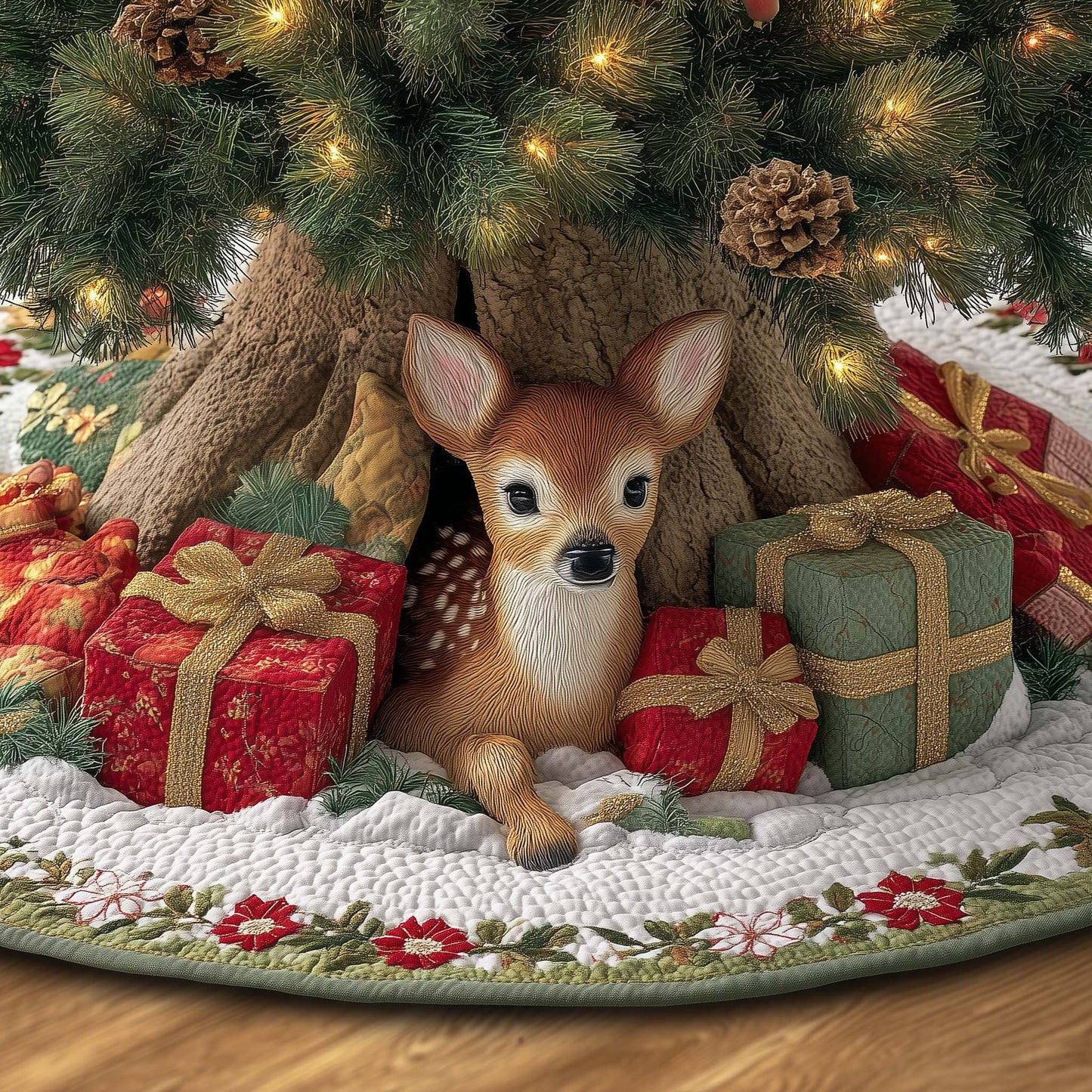 Deer Quilted Tree Skirt GFTOMA6910