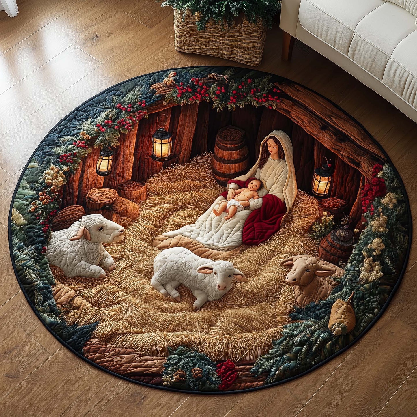 Christian Quilted Round Mat GFTOMA6957