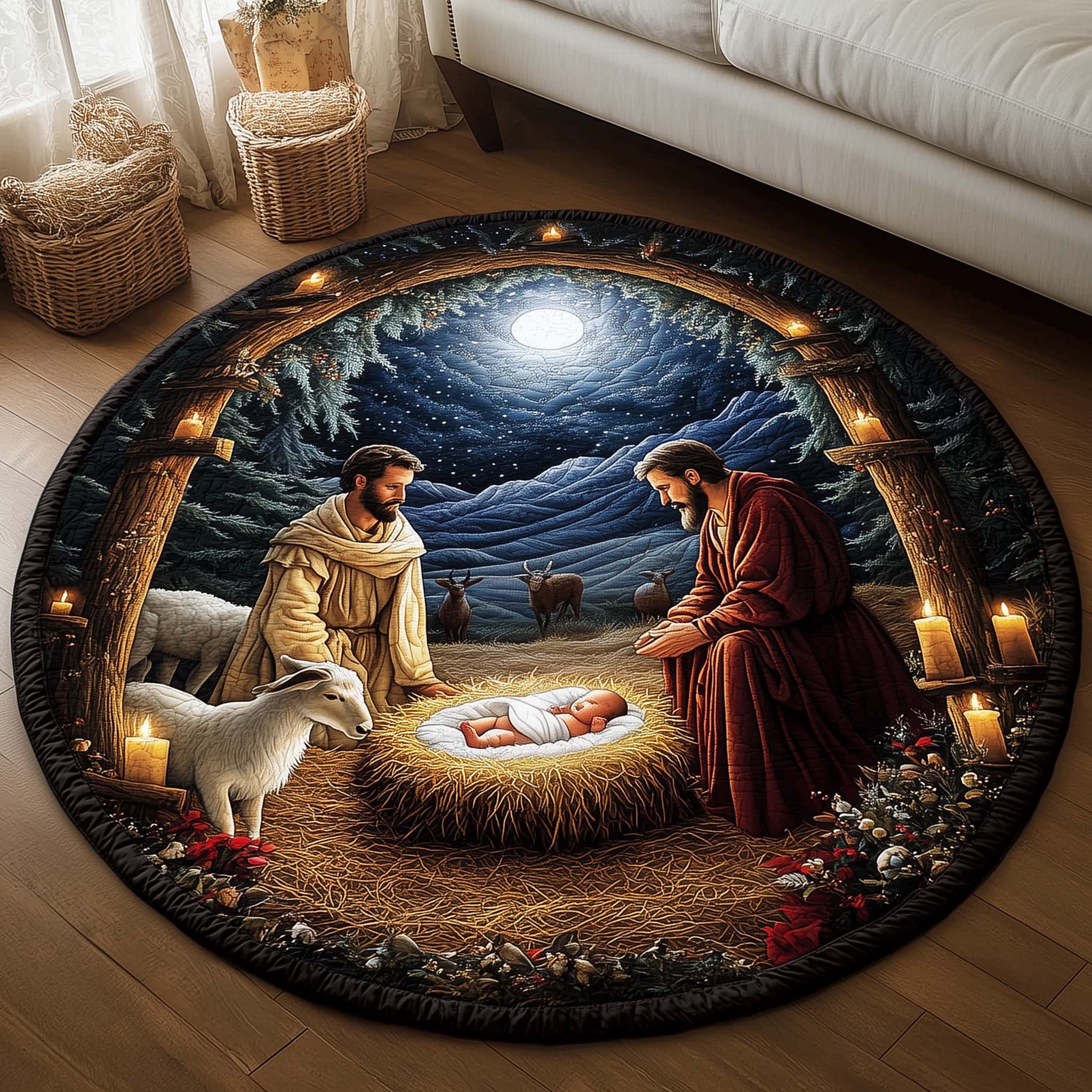 Christian Quilted Round Mat GFTOMA6959 – Willow Quilt