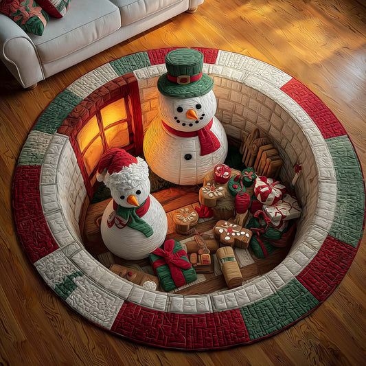 Snowman Lane Quilted Round Mat GFTOMA6991