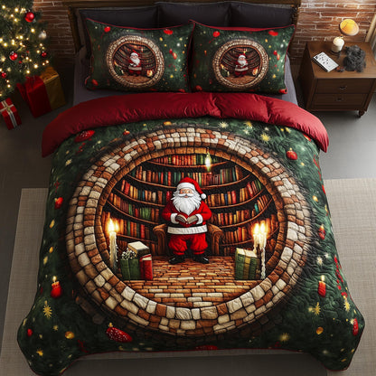 Jolly Santa 3-Piece Quilted Bedding Set GFTOMA7021