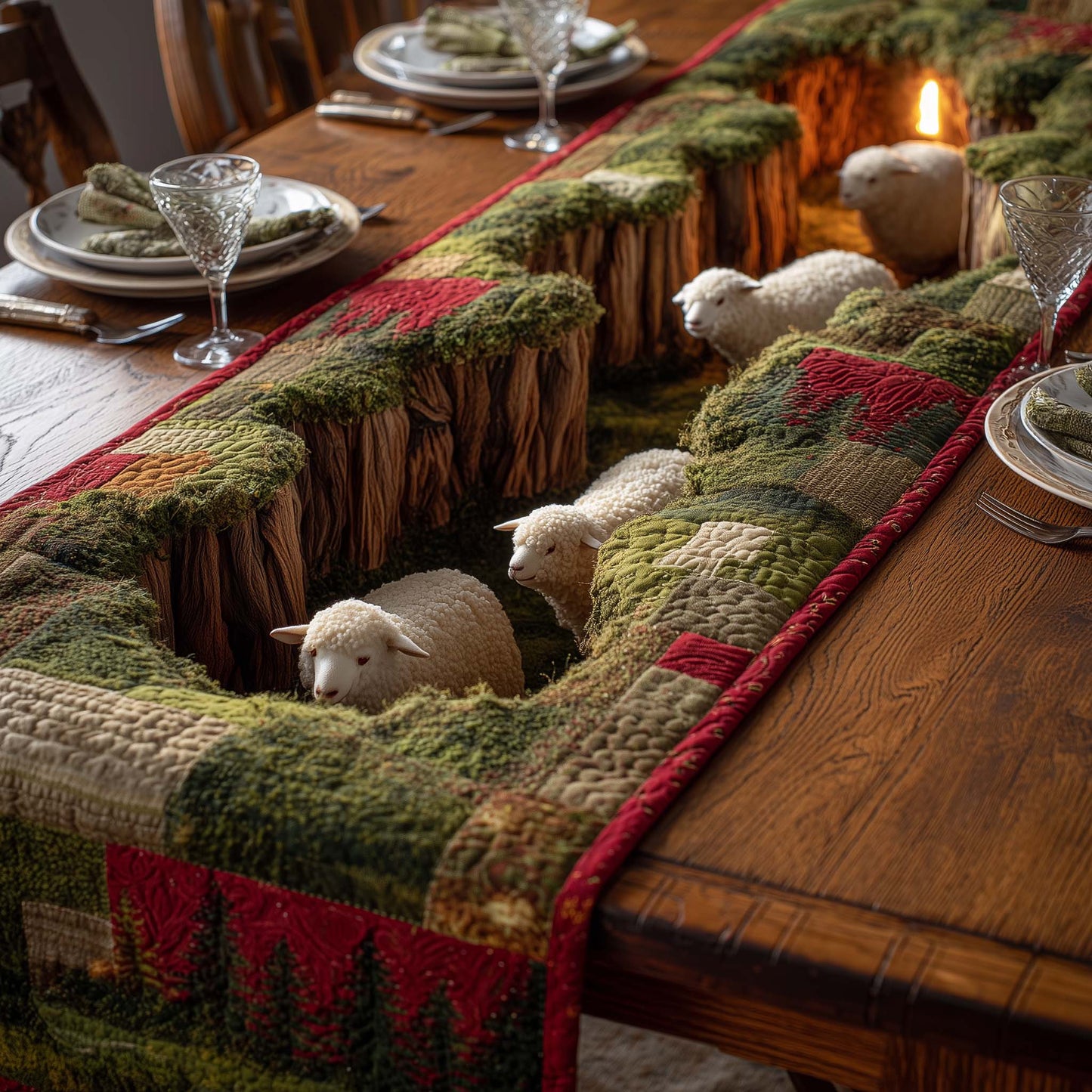Sheep Quilted Table Runner GFTOMA7056
