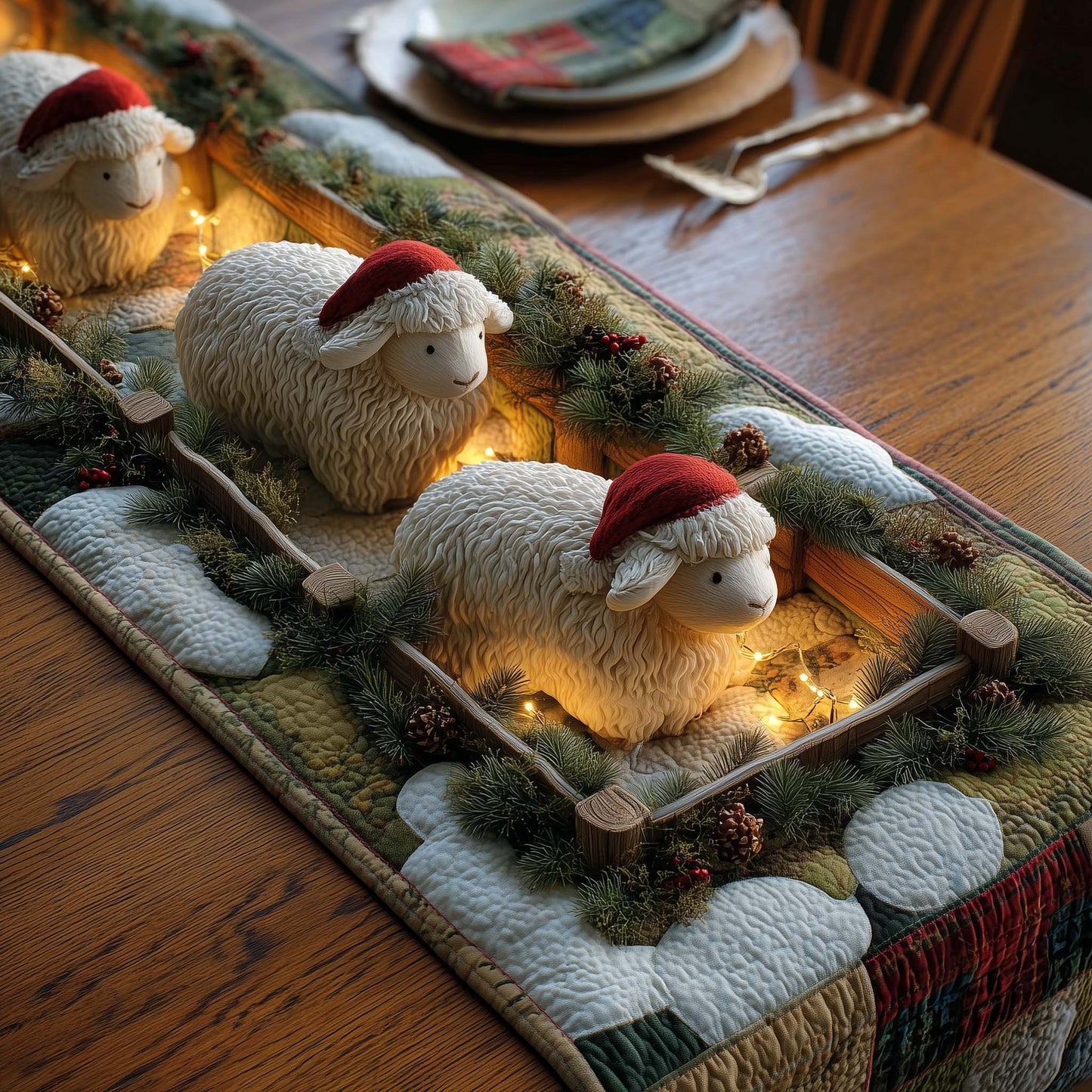 Sheep Quilted Table Runner GFTOMA7060