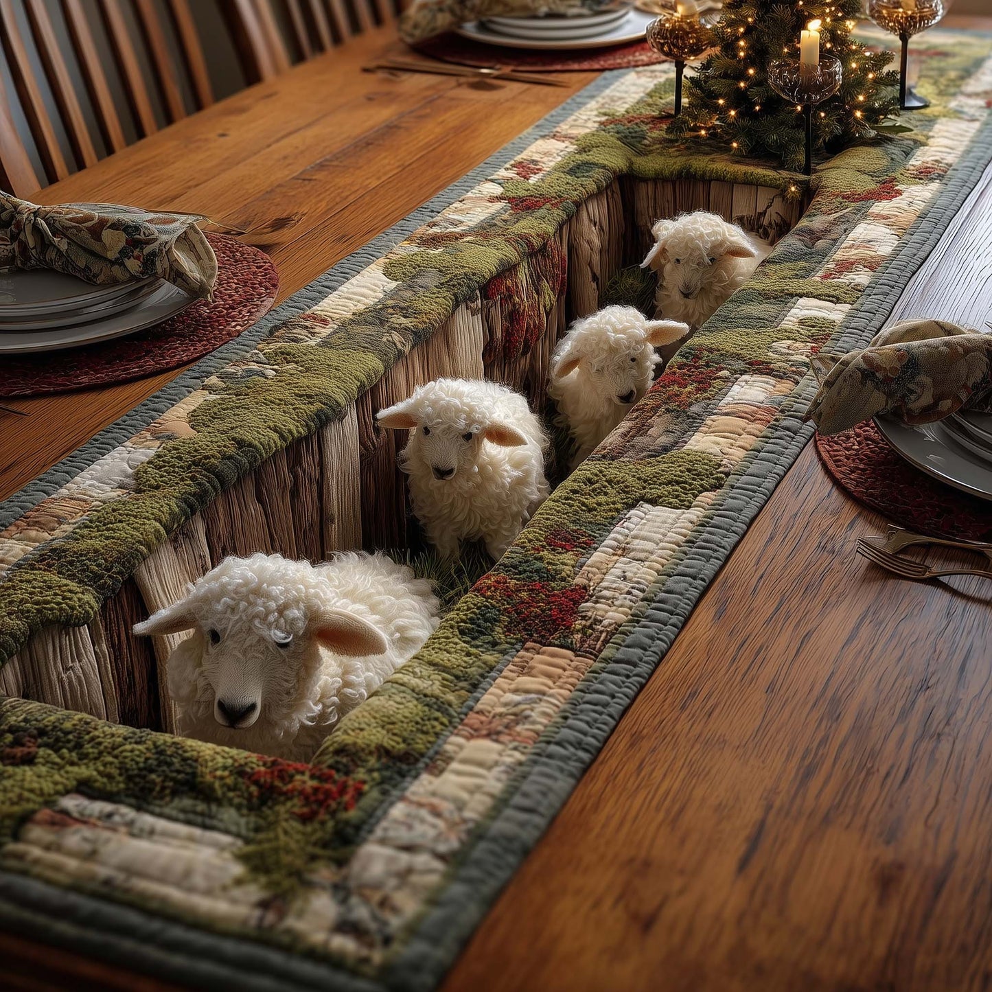 Sheep Quilted Table Runner GFTOMA7062