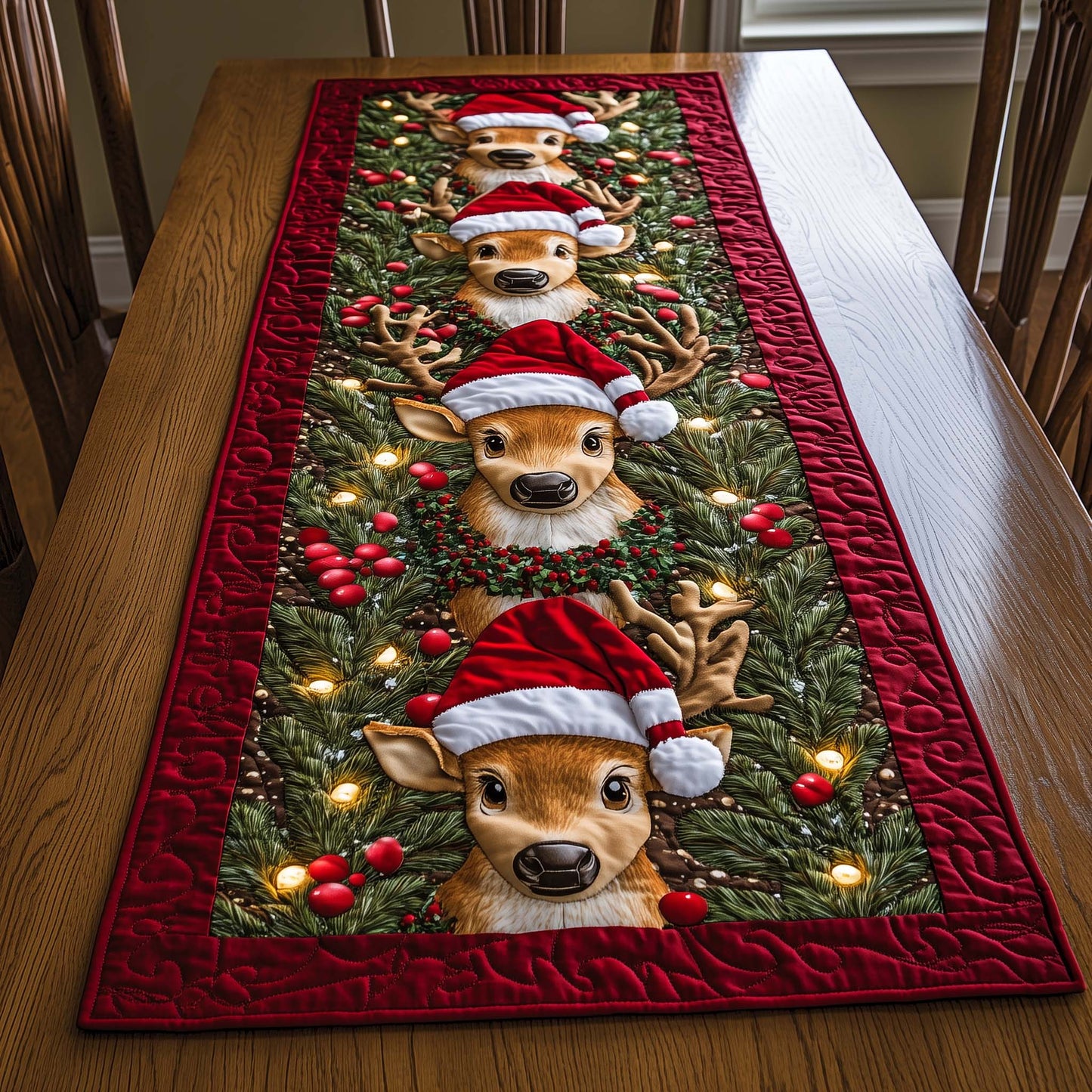 Reindeer Quilted Table Runner GFTOMA7065