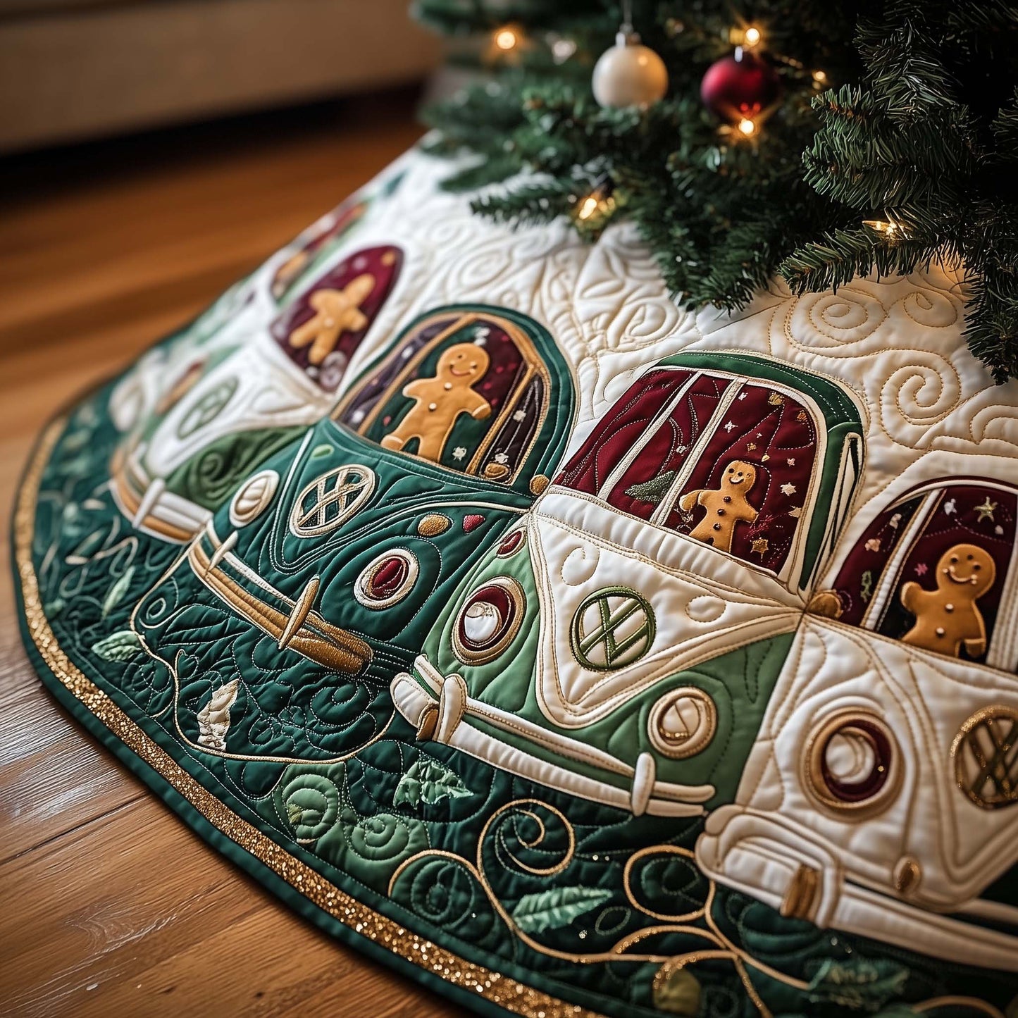 Joyful Journey Quilted Tree Skirt GFTOMA7112